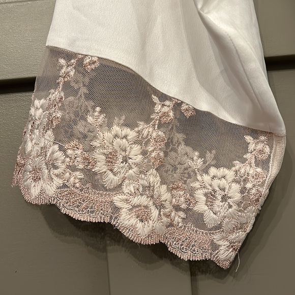 Flora Nikrooz Rosa Charmeuse Kimono Robe in Ivory Satin Size Small - Picture 12 of 15